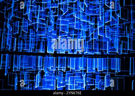 Information technology rapresentation from a picture of an art installation of Julio Le Parc Stock Photo