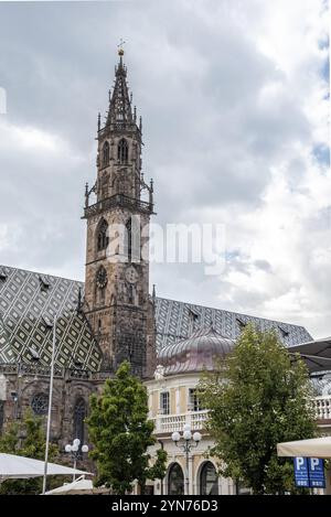 Cathedral Maria Himmelfahrt in downtown Bozen, autonomous province of South Tirol in Italy Stock Photo