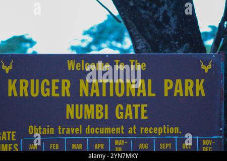 Kruger entrance gate in Numbi south africa Stock Photo