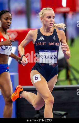 Keely Hodgkinson (GBR) competes in the 800m heats during the World
