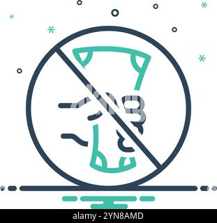 Icon for stop, bribe Stock Vector