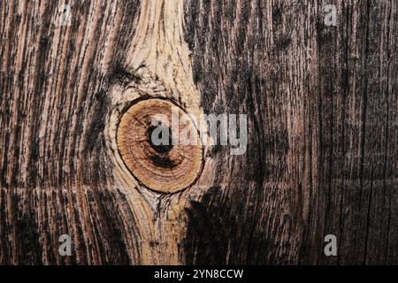 Close-Up of Rustic Wooden Texture with Natural Knot and Grain Patterns Stock Photo