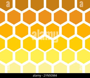 Hexagonal honeycomb design with gradient colors Stock Vector