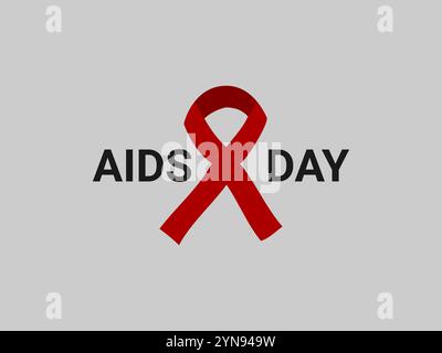 World AIDS Day flat design vector illustration Stock Vector