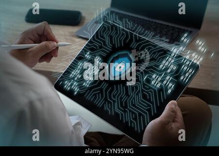 internet security Cyber security data protection Internet network security Data Protection Stock Photo