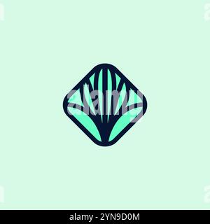 simple leaves logo vector illustration for organic design Stock Vector