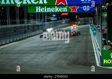 November 23 2024 Las Vegas NV, USA Formula 1 takes off on the grid during the Formula 1 Heineken Sliver Las Vegas Grand Prix Race in Las Vegas, NV Thurman James/CSM Stock Photo