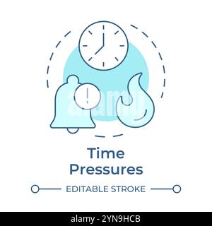 Time pressures soft blue concept icon Stock Vector