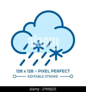 Sleet RGB color icon Stock Vector