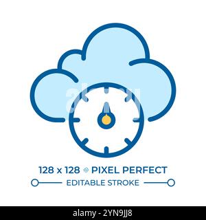 Atmospheric pressure RGB color icon Stock Vector