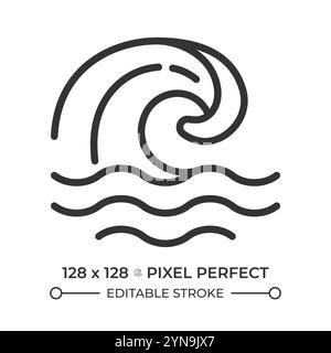 Wave linear icon Stock Vector