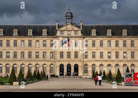 France, Calvados, Caen, the Abbey of Men, or Saint-Étienne Abbey of Caen, City Hall Stock Photo