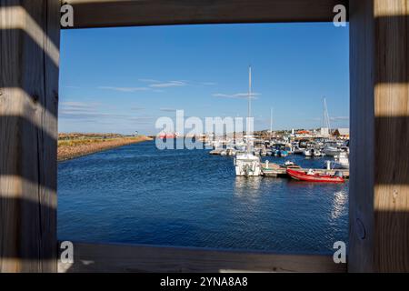 Canada, province of New Brunswick, the Acadian Coast, Caraquet, the port and its fishing boats Stock Photo