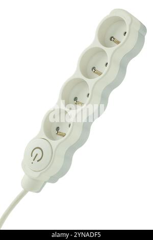Power Strip with On/Off Switch and Four Outlets Stock Photo