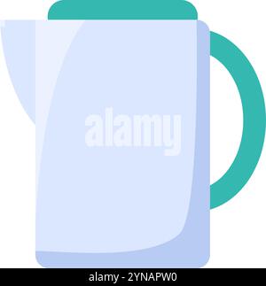 Vector tea pot in a flat style. Beverage container for picnics, banquettes, public institutions, and catering establishments. The icon is suitable for Stock Vector