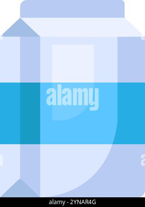 Vector paperboard container for milk, or dairy in a flat style. Packaging of food supply, storage, and delivery symbol. The icon is suitable for web d Stock Vector