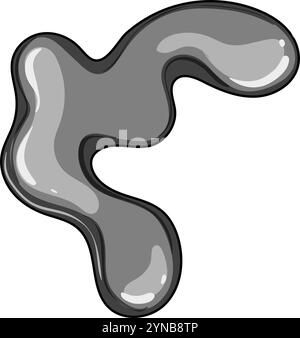 gallium metal liquid shapes cartoon vector illustration Stock Vector ...
