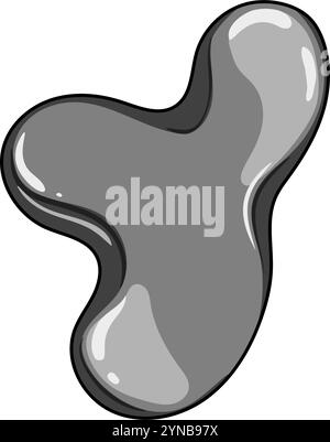gallium metal liquid shapes cartoon vector illustration Stock Vector ...