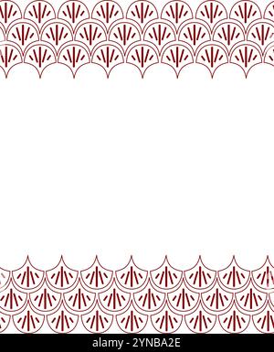 Traditional Chinese decorative element seamless border frame. Vector graphic Chinese symbol for Chinese new year or other festival. Stock Vector
