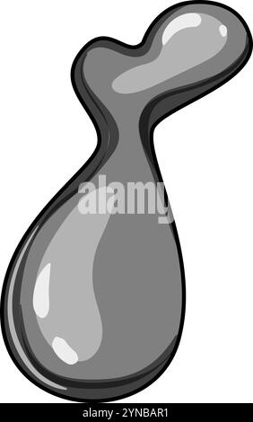 gallium metal liquid shapes cartoon vector illustration Stock Vector ...