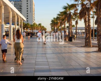 Tel Aviv beach front Promenade Stock Photo