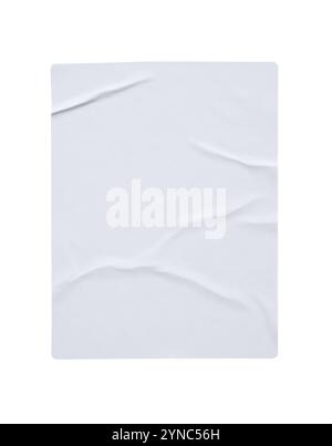 Blank paper sticker label texture isolated on white background Stock Photo