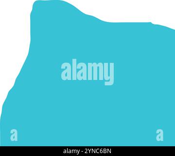 Equatorial Guinea MAP in Blue, Country Map, Equatorial Guinea, Border Map, Border line of Equatorial Guinea, Geographic Map Stock Vector