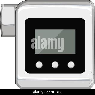 respiratory spirometer cartoon vector illustration Stock Vector