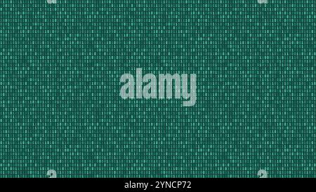 Computer data pattern. Binary code seamless vector background. 01 encryption turquoise green texture. Stock Vector