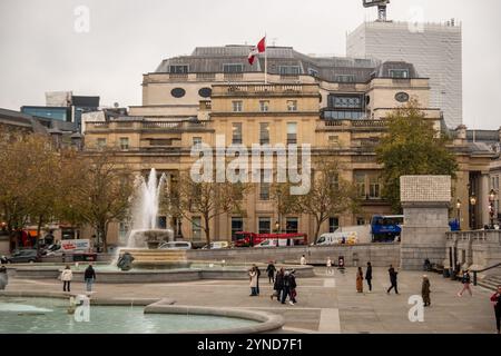 LONDON- NOVEMBER 21, 2024: Canada House, High Commission of Canada in the United Kingdom on Trafalgar Square Stock Photo