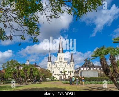 St Louis Cathedral, Jackson Square, New Orleans, Louisiana, USA Stock Photo