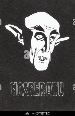 Nosferatu - A Symphony of Horror (German title Nosferatu – Eine Symphonie des Grauens) is a 1922 silent German Expressionist vampire film directed by F. W. Murnau and starring Max Schreck as Count Orlok Stock Photo