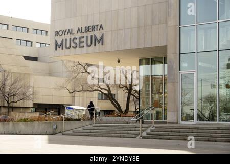 Edmonton, Alberta, Canada. Mar 30, 2023. Main entrance to The Royal Alberta Museum or RAM A museum of human and natural history in Edmonton, Alberta, Stock Photo