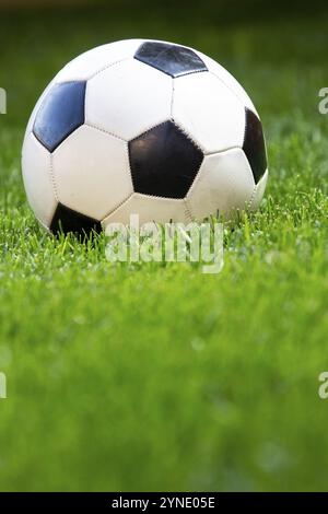 A Standard Classic black and white Outdoor Football Ball Soccer Ball Training ball Stock Photo