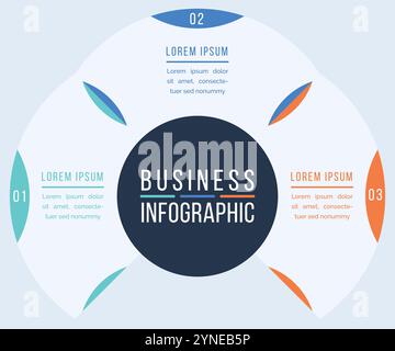 Infographic template 3 steps, objects, elements or options infographic business design Stock Vector