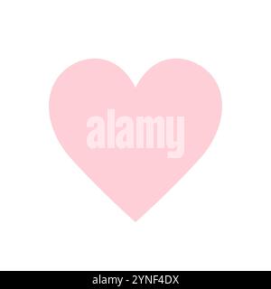 Pink Heart icon. Heart shape Isolated on white background. Stock Vector