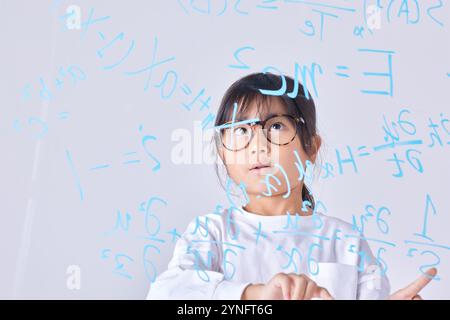 Withboard Math Girl Whiteboard, math and girl writing for learning, studying and education ...