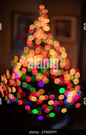 SEATTLE, WASH., U.S. - NOV. 24, 2024: A Christmas tree in a Seattle, Wash., home, on Nov. 24, 2024. Stock Photo