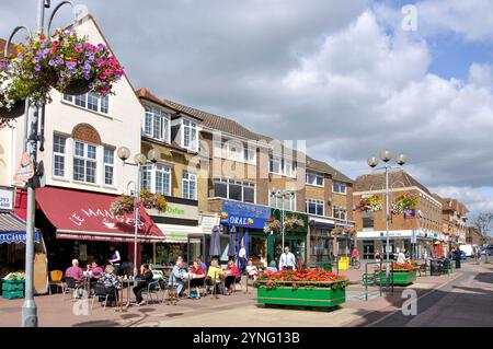 Pedestrianised High Street, Horley, Surrey, England, United Kingdom Stock Photo