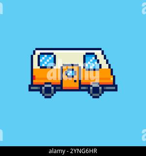 Pixel art Camper Van game asset design Stock Vector Image & Art - Alamy