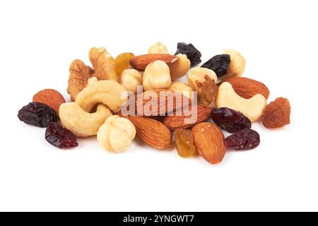 Mixed nuts isolated on white background Stock Photo