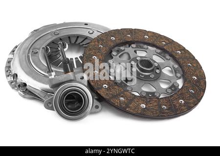 Car engine clutch isolated on white background Stock Photo