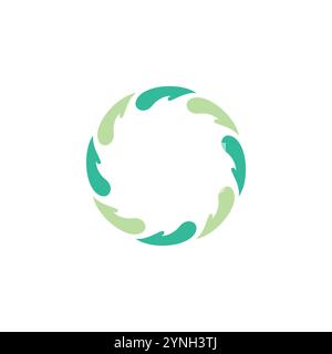 Circle Leaf Vector Design. Organic Vector Leaf for food and herbal Stock Vector