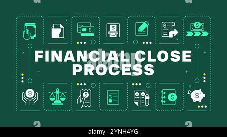 Financial close management word concept isolated on white Stock Vector ...
