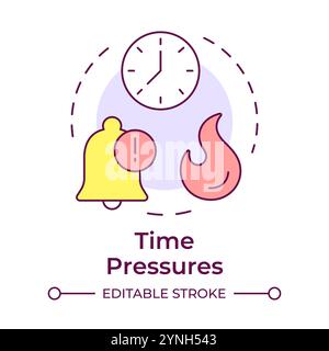 Time pressures multi color concept icon Stock Vector