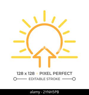 Sunrise two color line icon Stock Vector