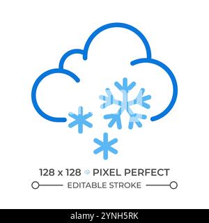 Snow two color line icon Stock Vector