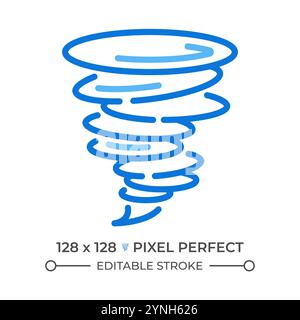 Tornado two color line icon Stock Vector