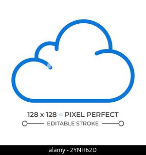 Cloud two color line icon Stock Vector