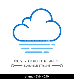Fog two color line icon Stock Vector